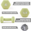 6893498d8861cae7969440eda7050edebff8b48028106a5cbf0a3.jpg LIONSCOOL Set of 2 Neoprene Coated Dumbbell Hand Weights, Anti-Slip and Anti-Roll Hex Dumbbells in Pair for Strength Training, Resistance Training