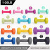 6893498febc66fa31c7bf4c7341abeadee278c8da9865a44fad5d.jpg LIONSCOOL Set of 2 Neoprene Coated Dumbbell Hand Weights, Anti-Slip and Anti-Roll Hex Dumbbells in Pair for Strength Training, Resistance Training
