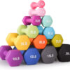 689349910a7c1fd820665c2bd6d44ace3493817a7030e650f07c3.jpg LIONSCOOL Set of 2 Neoprene Coated Dumbbell Hand Weights, Anti-Slip and Anti-Roll Hex Dumbbells in Pair for Strength Training, Resistance Training