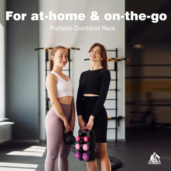 6893499343d7a2994948acaf68f49e7e3be5617303ce7477e40bd.jpg LIONSCOOL Set of 2 Neoprene Coated Dumbbell Hand Weights, Anti-Slip and Anti-Roll Hex Dumbbells in Pair for Strength Training, Resistance Training
