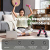 68934995510285499cc8eb95efe0dac9483f3e5ab20a1ce3482d5.jpg LIONSCOOL Set of 2 Neoprene Coated Dumbbell Hand Weights, Anti-Slip and Anti-Roll Hex Dumbbells in Pair for Strength Training, Resistance Training