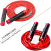 Redify Weighted Jump Rope for Workout Fitness(1LB), Tangle-Free Ball Bearing Rapid Speed Skipping Rope for MMA Boxing Weight-loss,Aluminum Handle Adjustable Length 9MM Fabric Cotton+9MM Solid PVC Rope