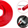 Redify Weighted Jump Rope for Workout Fitness(1LB), Tangle-Free Ball Bearing Rapid Speed Skipping Rope for MMA Boxing Weight-loss,Aluminum Handle Adjustable Length 9MM Fabric Cotton+9MM Solid PVC Rope