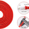 Redify Weighted Jump Rope for Workout Fitness(1LB), Tangle-Free Ball Bearing Rapid Speed Skipping Rope for MMA Boxing Weight-loss,Aluminum Handle Adjustable Length 9MM Fabric Cotton+9MM Solid PVC Rope