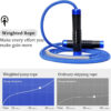 68934ba3543c0ff46d79dba55c8a4f691382086f0eb386fae12dd.jpg 1LB Weighted Jump Ropes for fitness Women Men, Tangle-Free Ball Bearing Rapid Speed Skipping Jump Rope with Adjustable 9mm Cotton & PVC Cord, Aluminum Handles for MMA, Boxing, CrossFit, Weight-loss Workouts