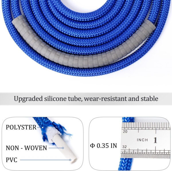 68934ba46f9f6b98aca980bfd03f2bc37a6484894b94b364780dc.jpg 1LB Weighted Jump Ropes for fitness Women Men, Tangle-Free Ball Bearing Rapid Speed Skipping Jump Rope with Adjustable 9mm Cotton & PVC Cord, Aluminum Handles for MMA, Boxing, CrossFit, Weight-loss Workouts