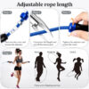 68934ba69fbb7584dc46b2b39e38208c019cbe957278327a2312f.jpg 1LB Weighted Jump Ropes for fitness Women Men, Tangle-Free Ball Bearing Rapid Speed Skipping Jump Rope with Adjustable 9mm Cotton & PVC Cord, Aluminum Handles for MMA, Boxing, CrossFit, Weight-loss Workouts