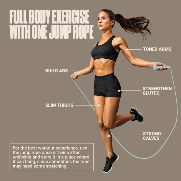 Adjustable Jump Rope for Fitness and Exercise – Skipping Rope for Cardio, Boxing, and Weight Loss – Speed Rope perfect for Men & Women