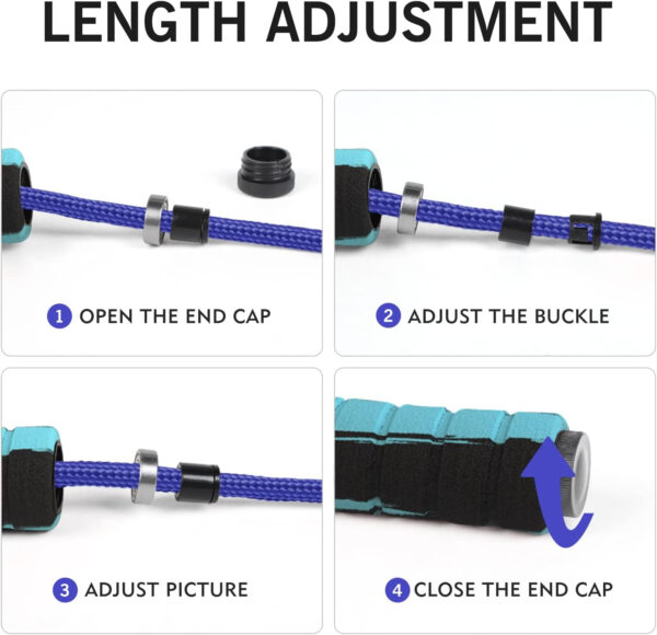 FITMYFAVO Jump Rope Cotton Adjustable Skipping Weighted jumprope for Women，Adult and Children Athletic Fitness Exercise Jumping Rope (Pink)