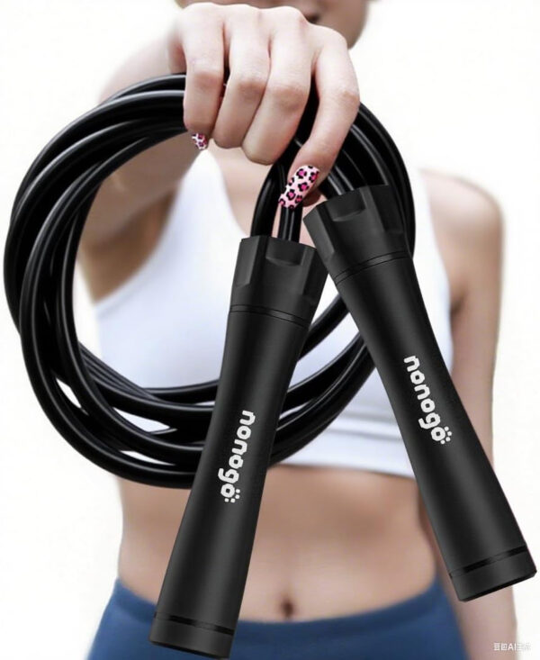 nonogo 1LB Weighted Jump Rope for Women – Adjustable 10mm Heavy PVC Skipping Rope for Fitness, Ideal for High-Intensity Training, MMA, Boxing, CrossFit, Weight-loss Workouts