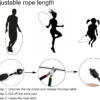 BOOMIBOO Jump Rope, Adjustable Jump Ropes,Skipping Rope Tangle-Free Rapid Speed with Ball Bearings for Women Men Kids,Exercise & Slim Body Jumprope at Home School Gym