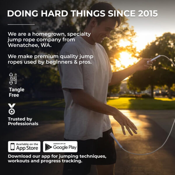 68934d74cca805a1e20d344d518e91ffb19cb102c7f6c0e7bf68c.jpg Elite Jumps | 6mm PVC Jump Ropes for Fitness | Indoor/Outdoor Adjustable Boxing Jump Rope w/Unbreakable Handles & Ultra-Durable Non-Kinking PVC | Skipping Rope for Men & Women & Boxer Rope Jump Rope