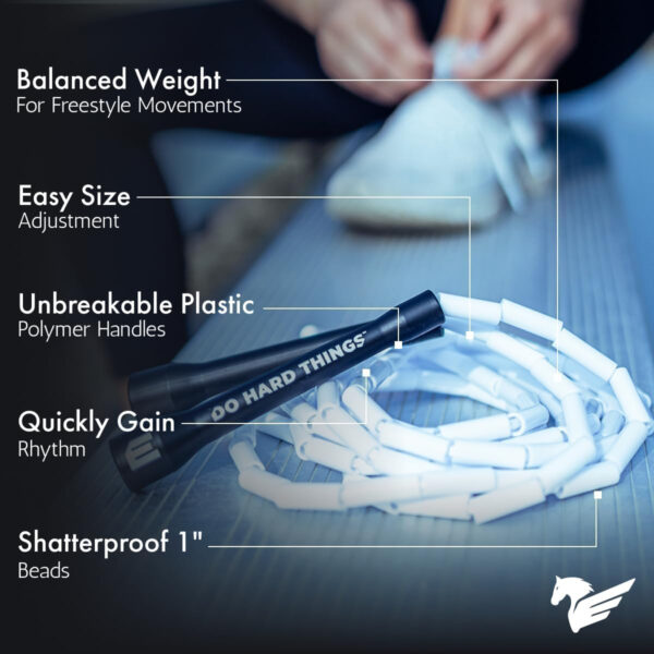 68934d804e7d290ffeb41aa23accf0b1f8448da6c868bb2d90ac4.jpg Elite Jumps | 6mm PVC Jump Ropes for Fitness | Indoor/Outdoor Adjustable Boxing Jump Rope w/Unbreakable Handles & Ultra-Durable Non-Kinking PVC | Skipping Rope for Men & Women & Boxer Rope Jump Rope