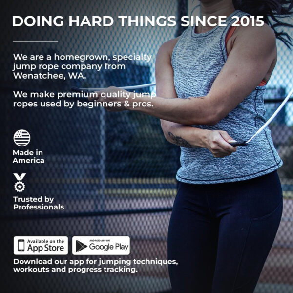 68934d823be435128fd34202095b1fcde0e485ca4c768a5c27dd6.jpg Elite Jumps | 6mm PVC Jump Ropes for Fitness | Indoor/Outdoor Adjustable Boxing Jump Rope w/Unbreakable Handles & Ultra-Durable Non-Kinking PVC | Skipping Rope for Men & Women & Boxer Rope Jump Rope