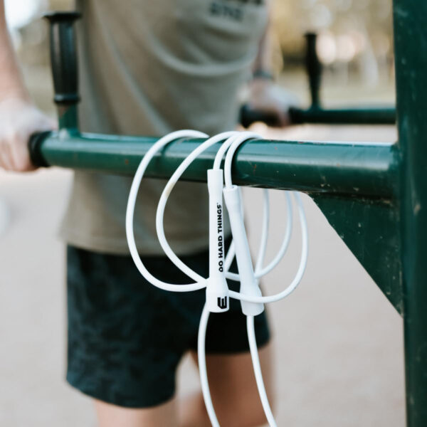 68934d836ce6f32754f0d83617c189453ccb4927e2008a9261d25.jpg Elite Jumps | 6mm PVC Jump Ropes for Fitness | Indoor/Outdoor Adjustable Boxing Jump Rope w/Unbreakable Handles & Ultra-Durable Non-Kinking PVC | Skipping Rope for Men & Women & Boxer Rope Jump Rope