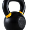 Single Cast Iron Kettlebell | Powder Coated - Wide Handle Weights for Core & Glute Workouts Swings, Squats, Deadlifts Strength, Endurance & Flexibility for Men & Women