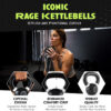Single Cast Iron Kettlebell | Powder Coated - Wide Handle Weights for Core & Glute Workouts Swings, Squats, Deadlifts Strength, Endurance & Flexibility for Men & Women