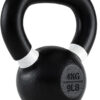 Single Cast Iron Kettlebell | Powder Coated - Wide Handle Weights for Core & Glute Workouts Swings, Squats, Deadlifts Strength, Endurance & Flexibility for Men & Women