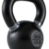 Single Cast Iron Kettlebell | Powder Coated - Wide Handle Weights for Core & Glute Workouts Swings, Squats, Deadlifts Strength, Endurance & Flexibility for Men & Women