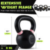 Single Cast Iron Kettlebell | Powder Coated - Wide Handle Weights for Core & Glute Workouts Swings, Squats, Deadlifts Strength, Endurance & Flexibility for Men & Women