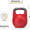 Kettlebell Kings Competition Kettlebells Weight (35mm handle) 8-48 KG | Hand weights Workout Gym Equipment & Strength training sets for Women & Men for Home Gym | Suitable for High Repetition Workouts