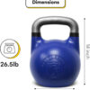 Kettlebell Kings Competition Kettlebells Weight (35mm handle) 8-48 KG | Hand weights Workout Gym Equipment & Strength training sets for Women & Men for Home Gym | Suitable for High Repetition Workouts