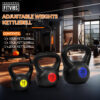 Wide Grip 3-Piece or 4-Piece Kettlebell Exercise Fitness Weight Set, Include 5 lbs, 10 lbs, 15 lbs and 20 lbs, Set of 3 or Set of 4