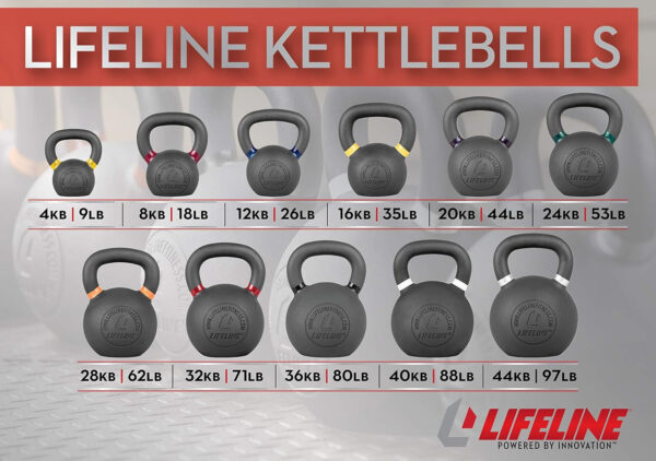 689351a31fbfa3f1d8694e393c9a46dd6af7851443d50e2260a33.jpg Lifeline Strength Training Kettlebell Weight for Home Gym, 40Kg Kettlebell