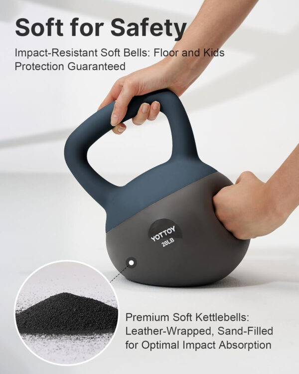 68935269aa24600315d3d0c9fbcf6fca2719322f8368d1dfd831c.jpg YOTTOY Soft Kettlebell, Set for Strength Training Kettlebells & Home Workouts, Soft-Sided Cushioned Base, Wide-Handle - Ideal for Men, Women, & Beginners