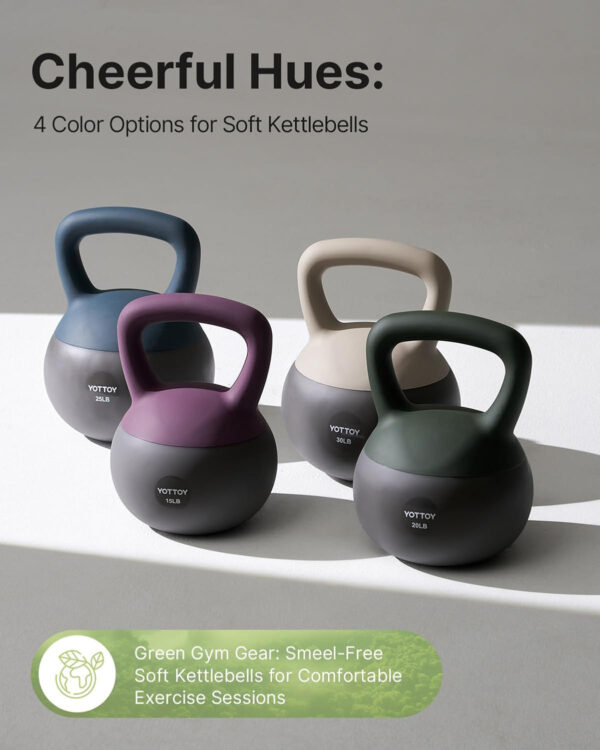 6893526da20ef58c018bbfef074550d43cd2c4879c636495b396a.jpg YOTTOY Soft Kettlebell, Set for Strength Training Kettlebells & Home Workouts, Soft-Sided Cushioned Base, Wide-Handle - Ideal for Men, Women, & Beginners
