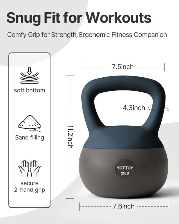 689352703c9ad4e5c815149fe59b81ba848df7edd748f0150250b.jpg YOTTOY Soft Kettlebell, Set for Strength Training Kettlebells & Home Workouts, Soft-Sided Cushioned Base, Wide-Handle - Ideal for Men, Women, & Beginners