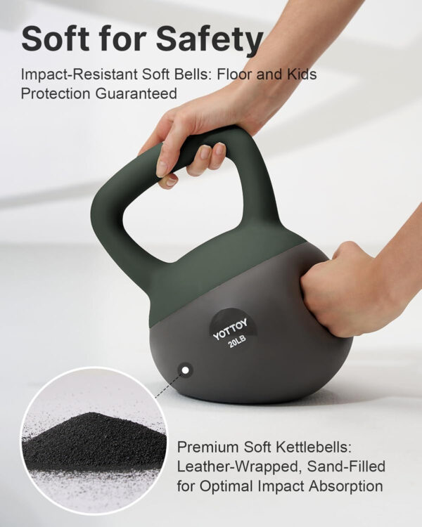 6893527c320c26090aa6360a0d7429078ab403f471c7d808c87e7.jpg YOTTOY Soft Kettlebell, Set for Strength Training Kettlebells & Home Workouts, Soft-Sided Cushioned Base, Wide-Handle - Ideal for Men, Women, & Beginners