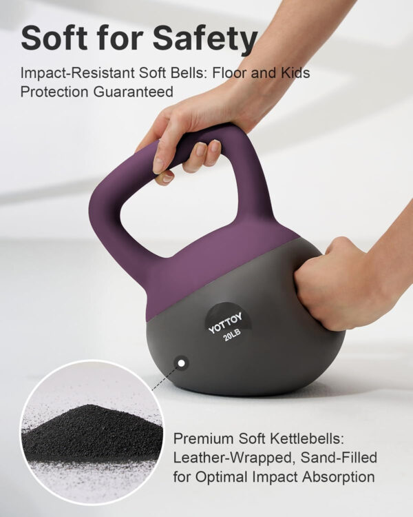 689352835de68e40898b9b051ccb2cbc220fc0fc33d8cb31f7124.jpg YOTTOY Soft Kettlebell, Set for Strength Training Kettlebells & Home Workouts, Soft-Sided Cushioned Base, Wide-Handle - Ideal for Men, Women, & Beginners