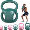 RUNWE 3 Handle Kettlebells Weight - Weight for Women Options 5, 10, 15 and 20 LB for Russian Twists AB Exercise, Weightlifting and Core Fitness Exercise Home Gym [Single in Sold]