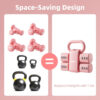 Lightweight Adjustable Dumbbell Kettlebell Set - 4 in 1 Free Weight Set with Kettlebell Grip Converter, Each 2.2 3.3 4.4 5.5lb Quick Change Weight Women Dumbbell Set for Small Spaces Home Gym