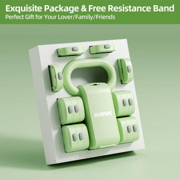 Lightweight Adjustable Dumbbell Kettlebell Set - 4 in 1 Free Weight Set with Kettlebell Grip Converter, Each 2.2 3.3 4.4 5.5lb Quick Change Weight Women Dumbbell Set for Small Spaces Home Gym