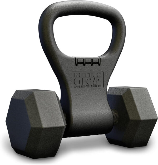 6893533dd1cfeab7a36332ba63bc3b1bc2ae2ba13a663f260648a.jpg KETTLE GRYP - The Original - As Seen on SHARK TANK! Converts Your Dumbbells Into Kettlebells - Made in the USA - Dumbbell Grip Handle