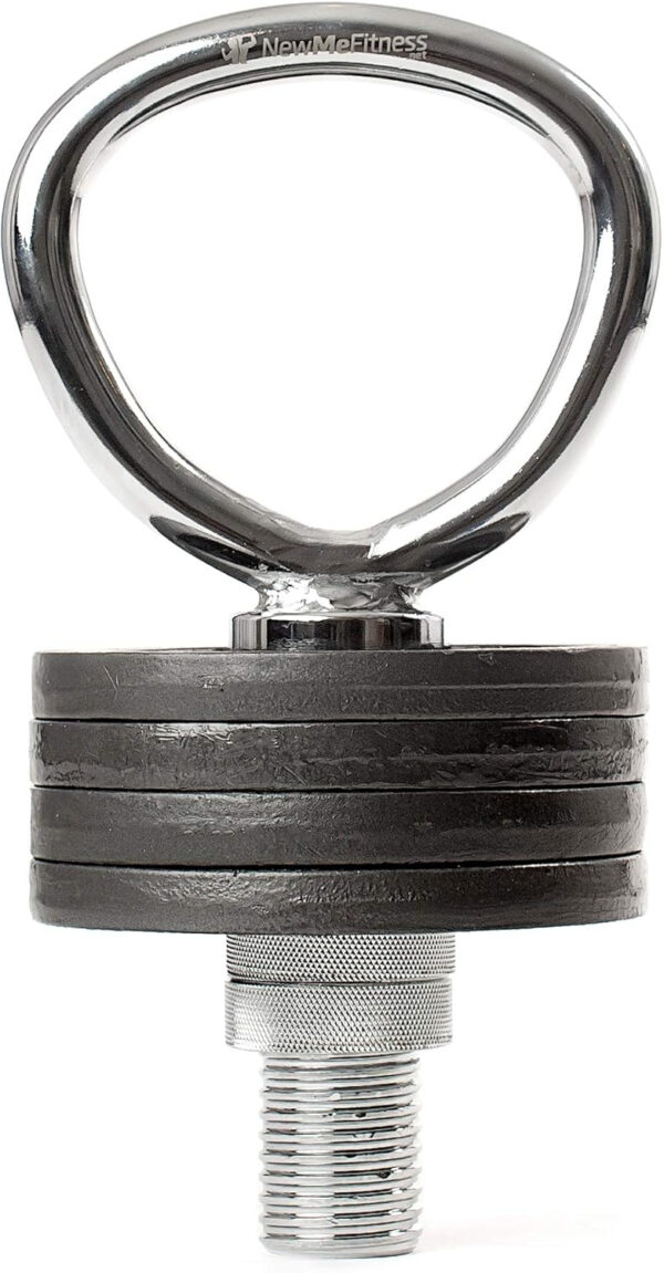 NewMe Fitness Adjustable Kettlebell Handle for Strength Training Kettlebells for Weight Plates - Home or Gym Workout- Ergonomic Design for a Comfortable, Non-Slip Grip