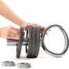 NewMe Fitness Adjustable Kettlebell Handle for Strength Training Kettlebells for Weight Plates - Home or Gym Workout- Ergonomic Design for a Comfortable, Non-Slip Grip