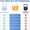 Leikefitness Soft Kettlebells,Steel Shot Filled Weights for Women and Men,Color Coded Anti Slip Soft Kettlebells,Home workout