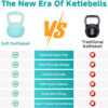 Leikefitness Soft Kettlebells,Steel Shot Filled Weights for Women and Men,Color Coded Anti Slip Soft Kettlebells,Home workout