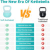 Leikefitness Soft Kettlebells,Steel Shot Filled Weights for Women and Men,Color Coded Anti Slip Soft Kettlebells,Home workout