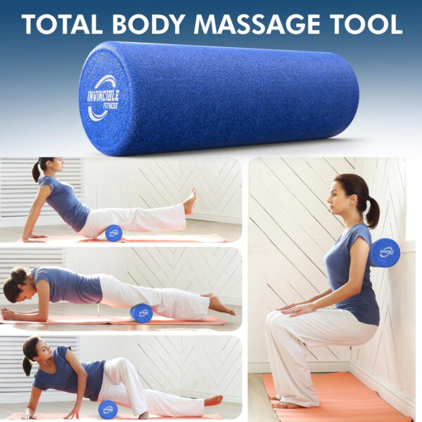 689356af47b5ad99c898fba12d198698c5d948d109b4e6cf01da7.jpg Invincible Fitness EPP Foam Roller for Deep Tissue Massage – Enhance Recovery, Relieve Pain, and Boost Mobility for a Stronger, Healthier You (Black)