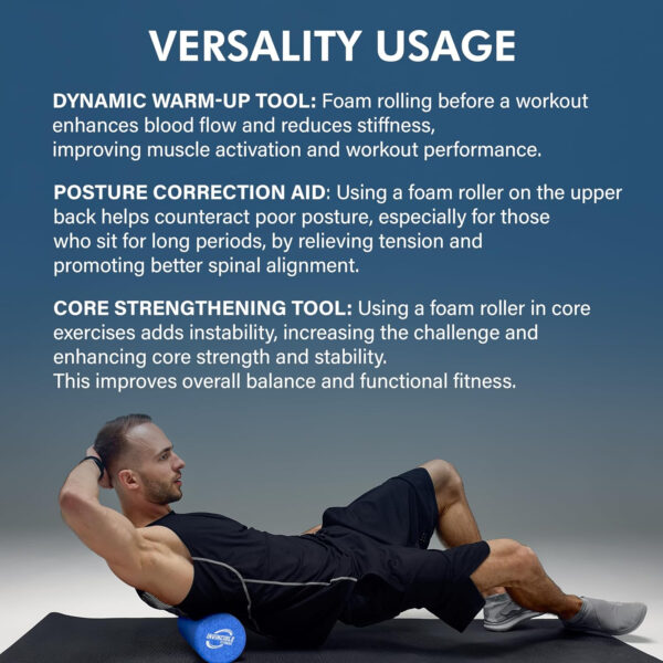 689356b32b74967dd995682fc2841f49fbc06b273c574f6d8e78a.jpg Invincible Fitness EPP Foam Roller for Deep Tissue Massage – Enhance Recovery, Relieve Pain, and Boost Mobility for a Stronger, Healthier You (Black)