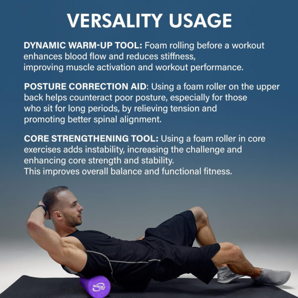 689356bab323cbbe12cca59895c1e7186c866aa5d232d8408e9e1.jpg Invincible Fitness EPP Foam Roller for Deep Tissue Massage – Enhance Recovery, Relieve Pain, and Boost Mobility for a Stronger, Healthier You (Black)