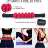 5 in 1 Foam Roller Set, Trigger Point Foam Roller Patented, Massage Stick, Massage Ball, Resistance Band for Deep Muscle Massage Pilates Yoga, Fitness Exercise for Whole Body