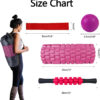 5 in 1 Foam Roller Set, Trigger Point Foam Roller Patented, Massage Stick, Massage Ball, Resistance Band for Deep Muscle Massage Pilates Yoga, Fitness Exercise for Whole Body