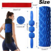 5 in 1 Foam Roller Set, Trigger Point Foam Roller Patented, Massage Stick, Massage Ball, Resistance Band for Deep Muscle Massage Pilates Yoga, Fitness Exercise for Whole Body