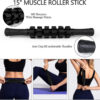 5 in 1 Foam Roller Set, Trigger Point Foam Roller Patented, Massage Stick, Massage Ball, Resistance Band for Deep Muscle Massage Pilates Yoga, Fitness Exercise for Whole Body