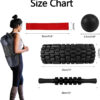 5 in 1 Foam Roller Set, Trigger Point Foam Roller Patented, Massage Stick, Massage Ball, Resistance Band for Deep Muscle Massage Pilates Yoga, Fitness Exercise for Whole Body